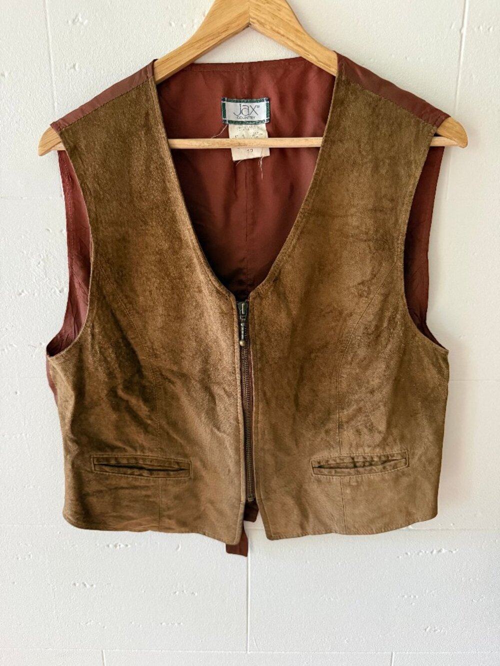 Vintage | Tan Suede Western Style Festival Stampede Vest | Medium